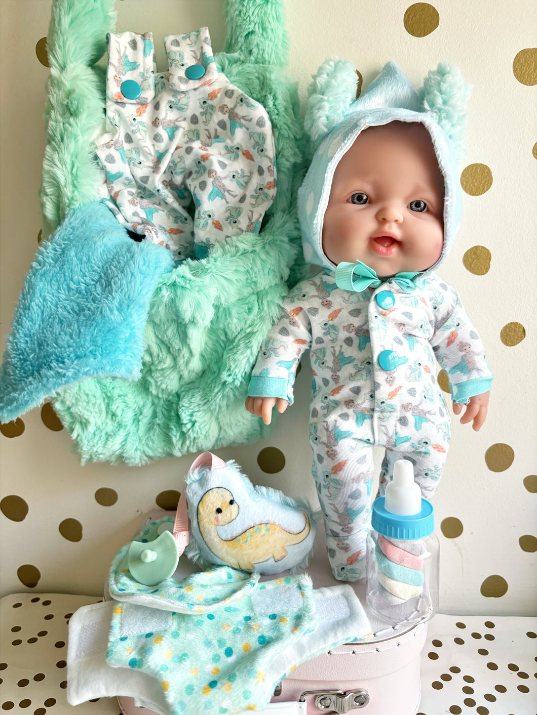 Chubby baby Knight and Dragon Deluxe Doll set