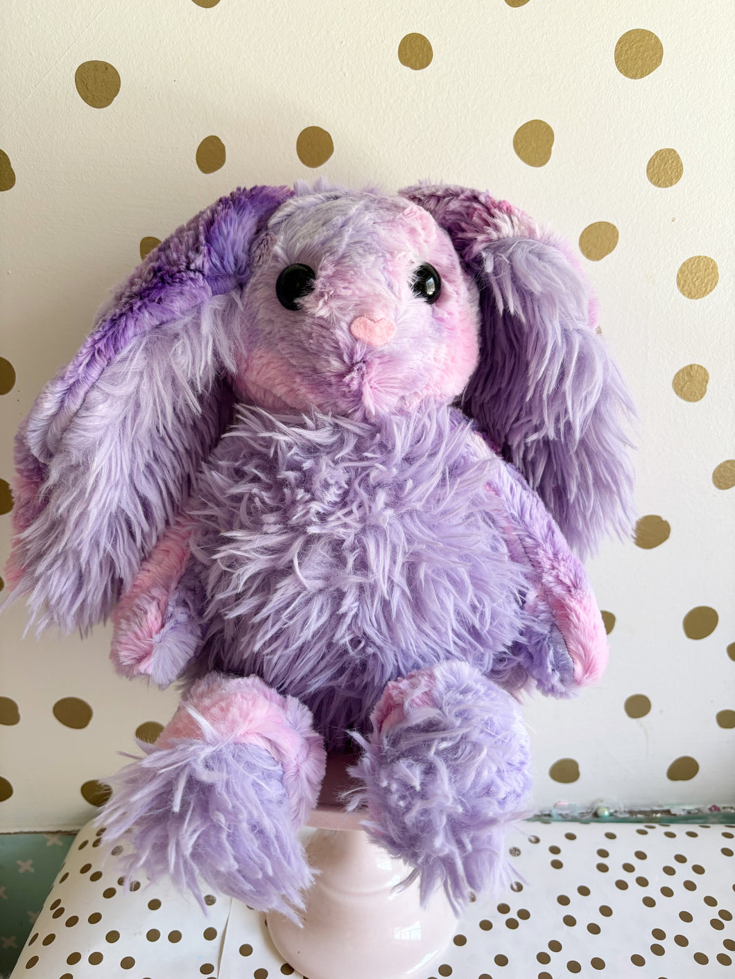 Large bunny purple/purple plushie