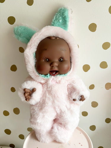 Pink fluffy bunny doll