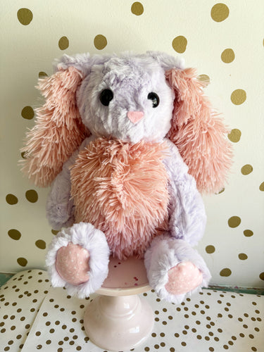 Coral and Lavender bunny plushie