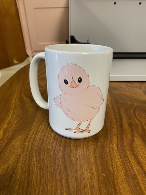 Pink chick mug