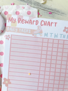 8x10.5 Reward Chart Retro Bus Notepad