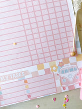 Load image into Gallery viewer, 8x10.5 Reward Chart Retro Bus Notepad