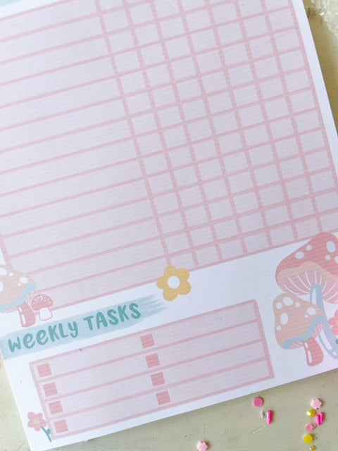 8x10.5 Reward Chart Mushrooms Notepad – Live Sweet Shop