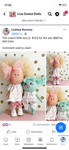 Blonde Mia with shaggy cow set