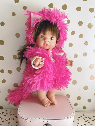13 inch pink cat costume