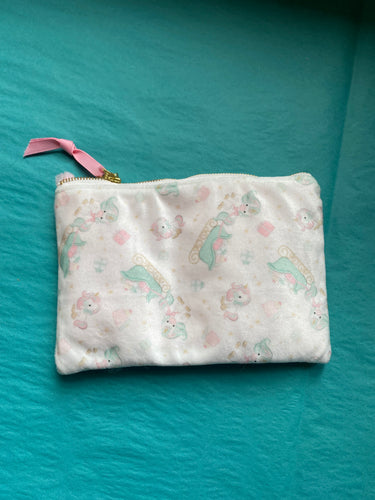 Christmas unicorn coin purse