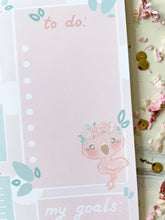Load image into Gallery viewer, 8x10.5 flamingo weekly planner notepad
