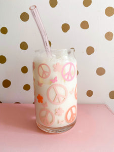 Peace signs glass
