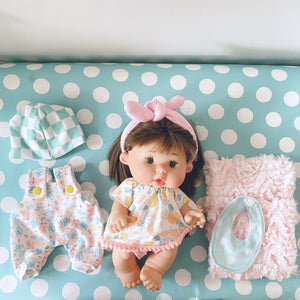 10 inch brown hair doll sets