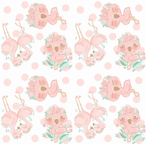 Flamingo and dots Snuggle blanket