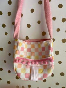 Doll purse carrier checkers
