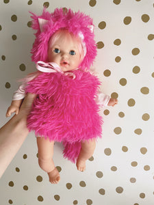 16 inch pink cat costume