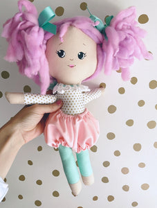 14 inch doll purple hair