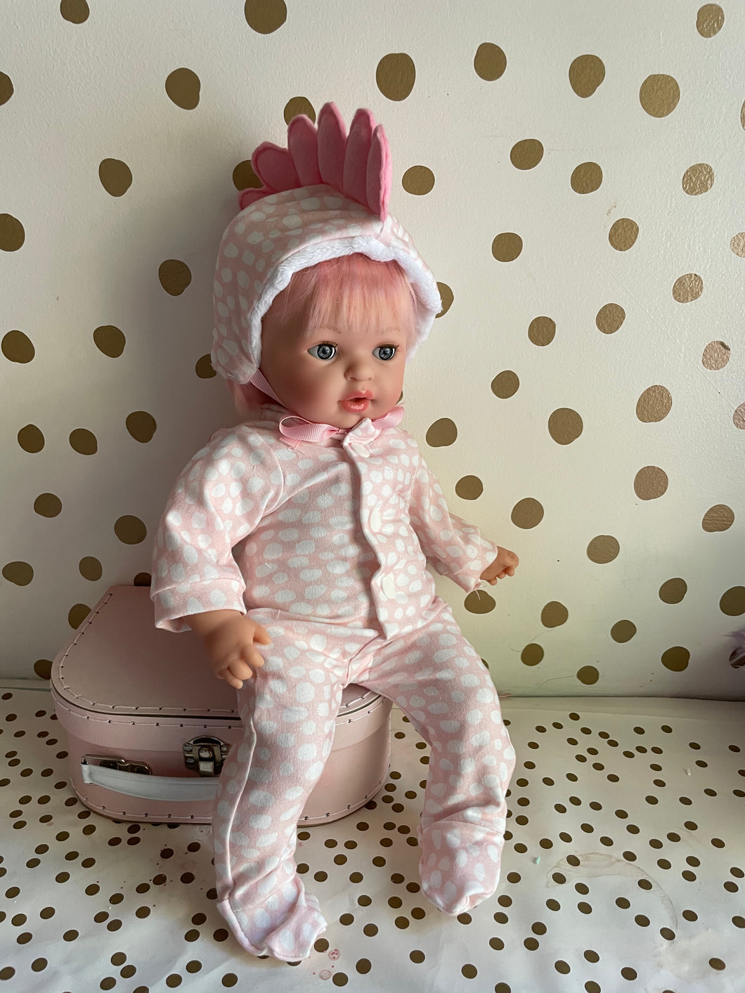 16 inch pink dino costume