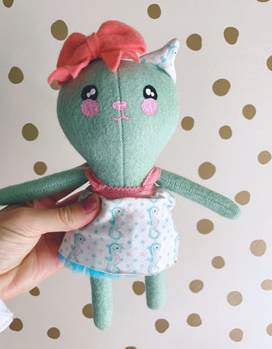 8 inch artist plushie cat