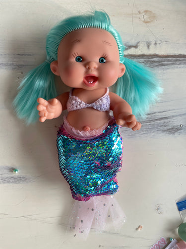 10” mint hair mermaid