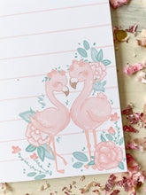 Load image into Gallery viewer, 4x8 Flamingo notepad