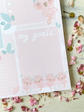Load image into Gallery viewer, 8x10.5 flamingo weekly planner notepad