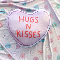 Hugs n Kisses shaped pillow