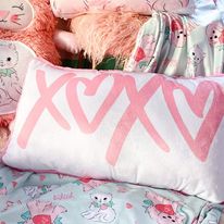 Jumbo shaped XOXO pillow