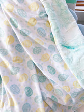 Load image into Gallery viewer, Easter Mint and Yellow Egg Snuggle Blanket