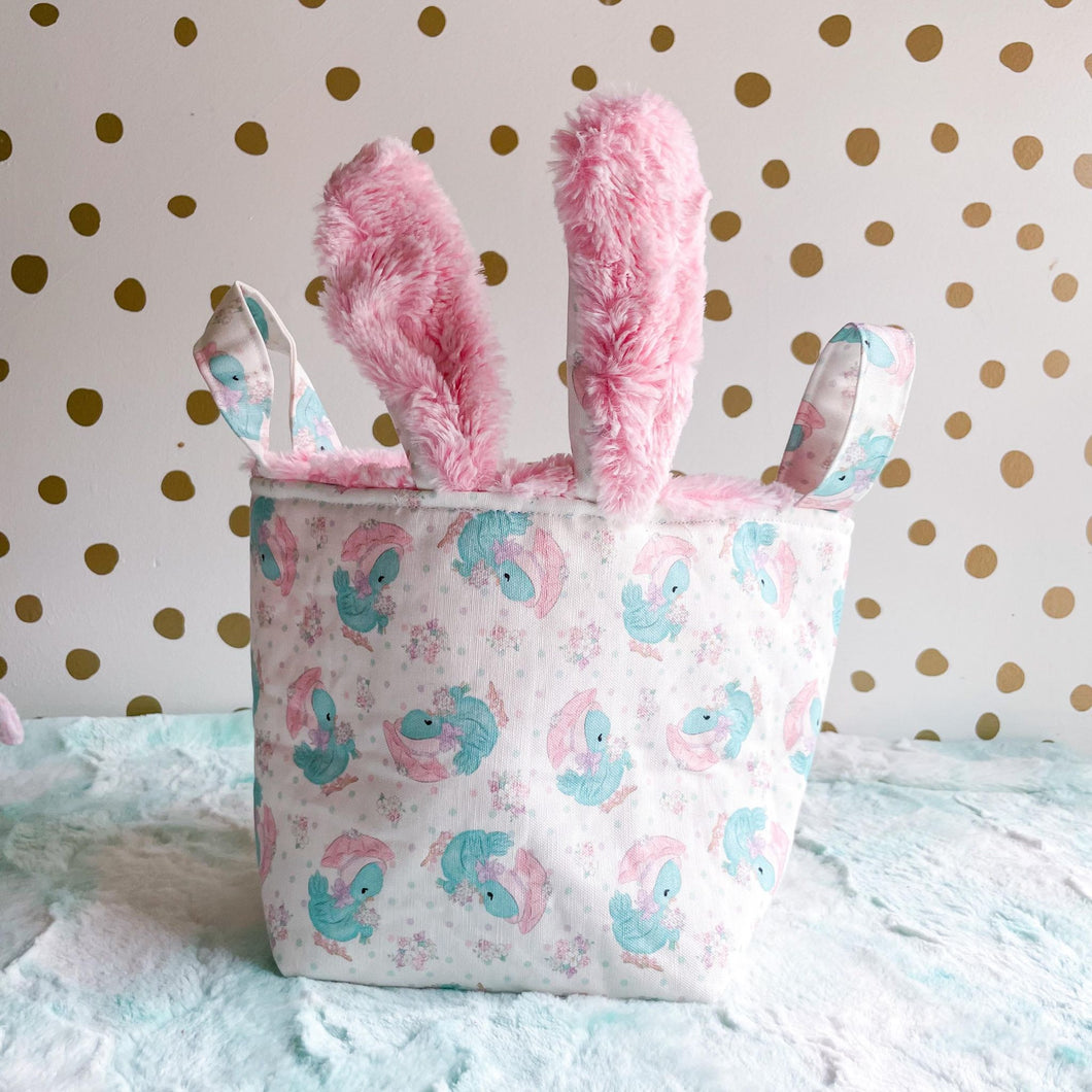 Bluebird Easter Basket (pink cotton candy ears)