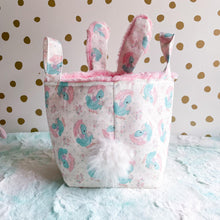 Load image into Gallery viewer, Bluebird Easter Basket (pink cotton candy ears)