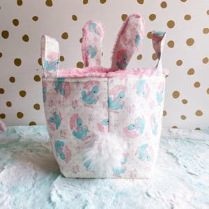 Bluebird Easter Basket (pink cotton candy ears)