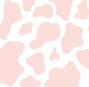 Snuggle Blanket: Pastel Coral Cow Print