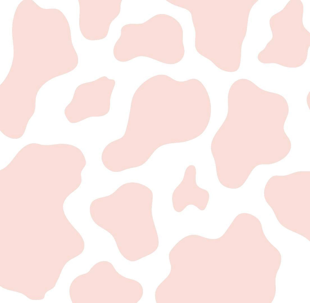 Snuggle Blanket: Pastel Coral Cow Print