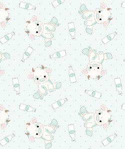 Snuggle Blanket: Blue cow print