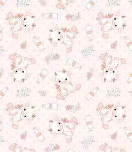 Snuggle Blanket: Pink cow print