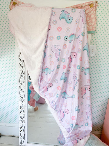 Pink Dino Blanket