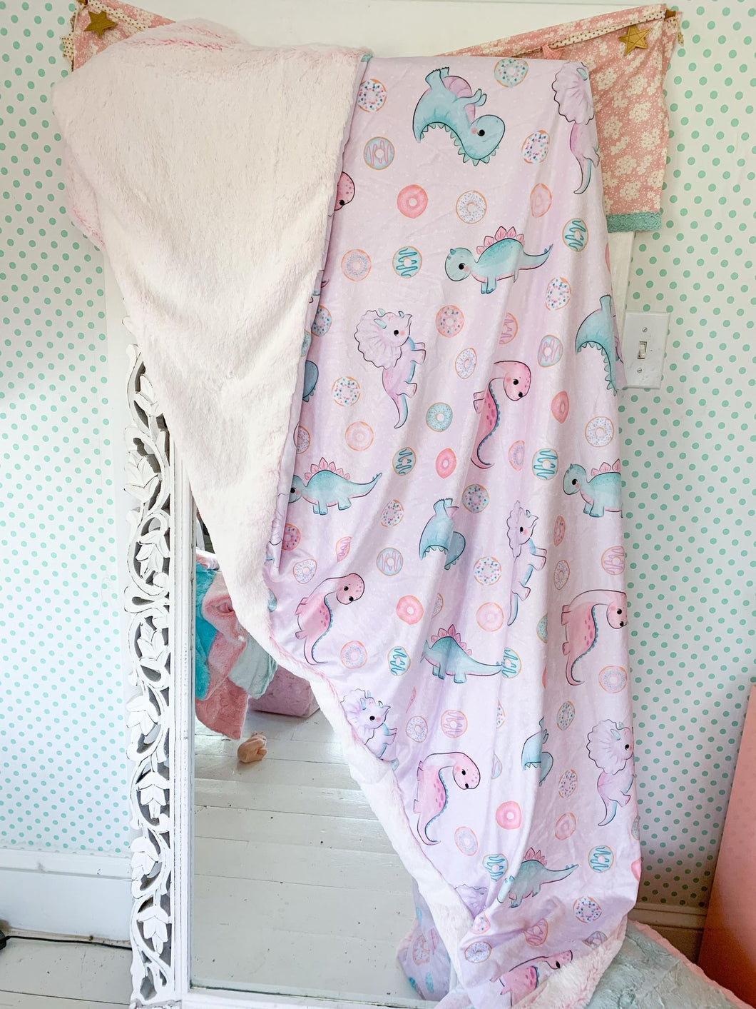 Pink Dino Blanket