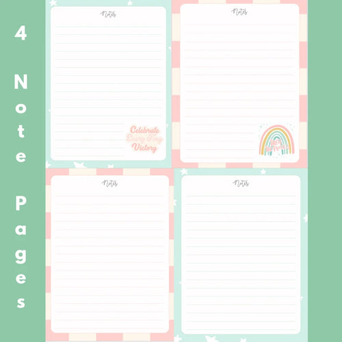 4 note pages: Printable