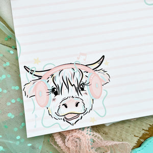 5x7 Shaggy Cow Notes Pad