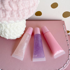 Set of 3 lip gloss tubes