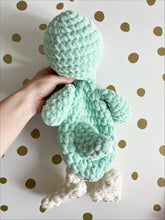Load image into Gallery viewer, Medium mint crochet duck snuggler