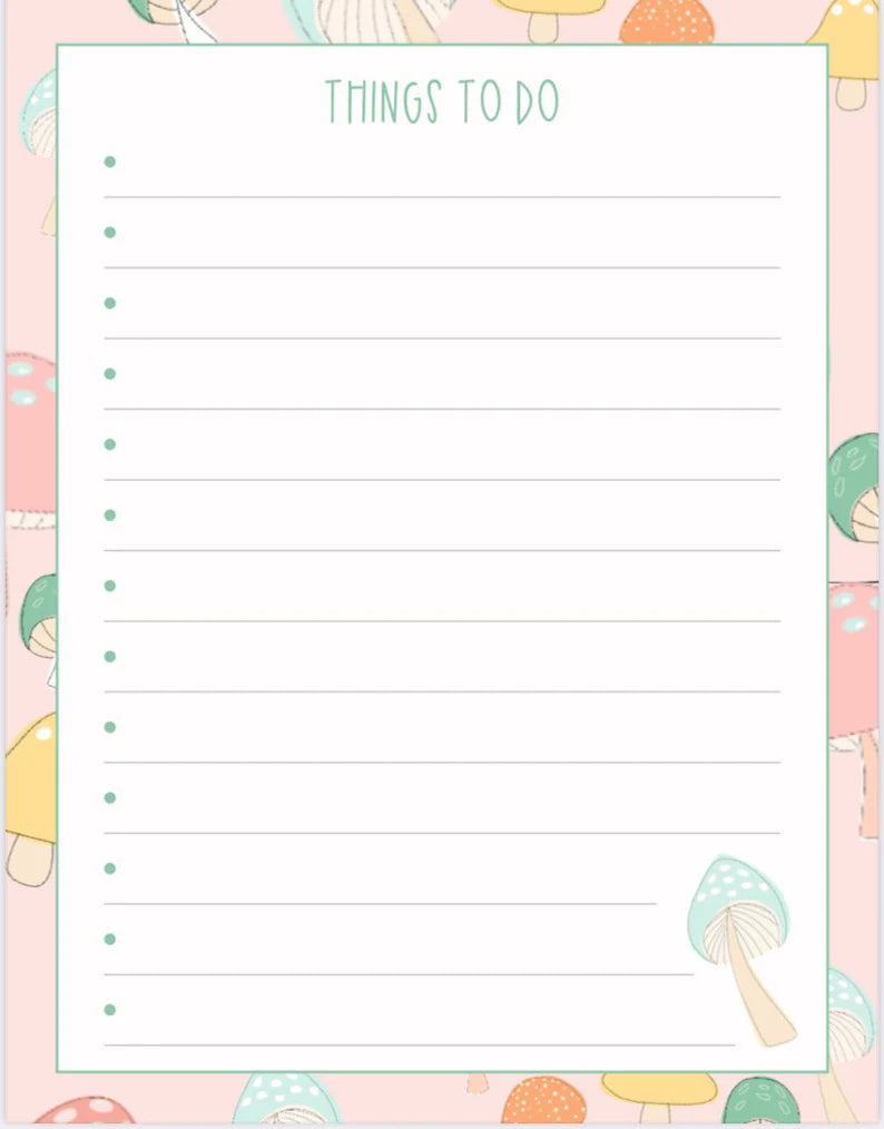 Things to do Planner: Printable