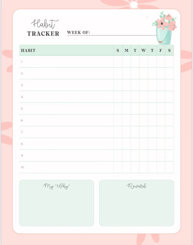 Habit Tracker Planner: Printable
