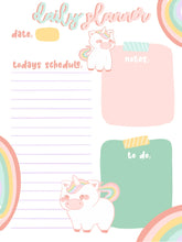Load image into Gallery viewer, Unicorn Daily Planner: Printable