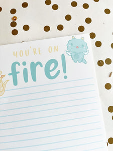 5x7 You're on Fire Notepad