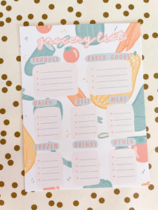 6x8 Grocery List Notepad