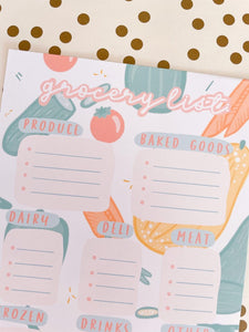 6x8 Grocery List Notepad