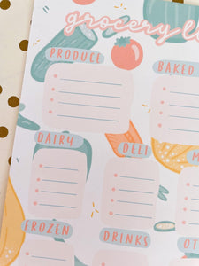 6x8 Grocery List Notepad