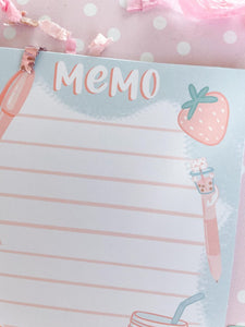 4x5 Memo Strawberry Memo Notepad