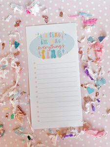 4x8 Its Fine I'm Fine Everything's Fine Notepad