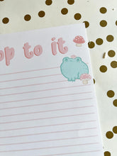 Load image into Gallery viewer, 5x7 Frog Hop To It Notepad