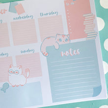 Load image into Gallery viewer, 7x10 Weekly Planner Cats